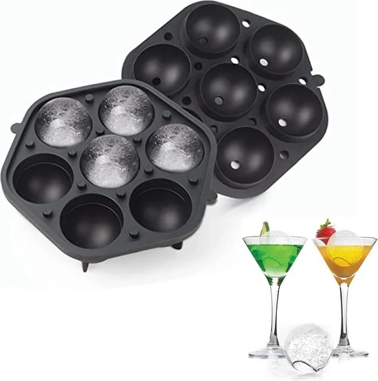 Supporto per ghiaccio con coperchio - Grande forma ghiaccio con 7 contenitori per whisky e cocktail