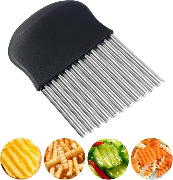 Taglierino a crinkle per patate - Trituratore di verdure - Acciaio inossidabile