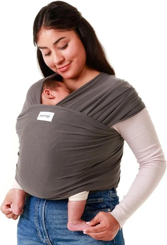 Borsa per neonati in cotone - Grigio scuro - per bambini fino a 15 kg.