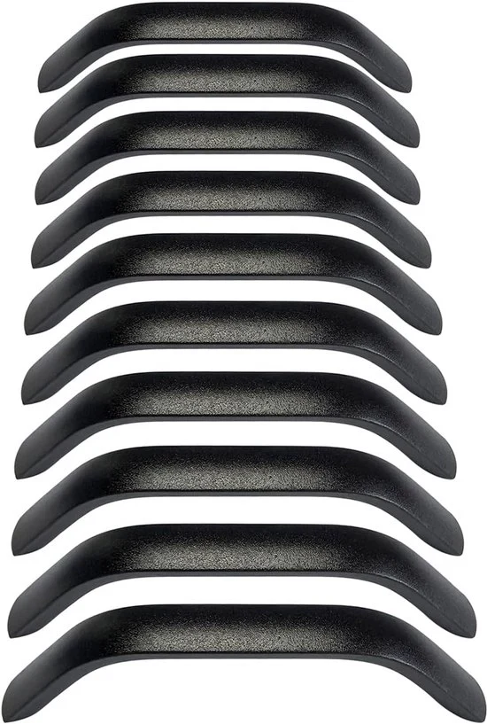 Maniglia da Parete - Maniglione per Cucina e Bagno - 10 Pezzi - Nero Matte