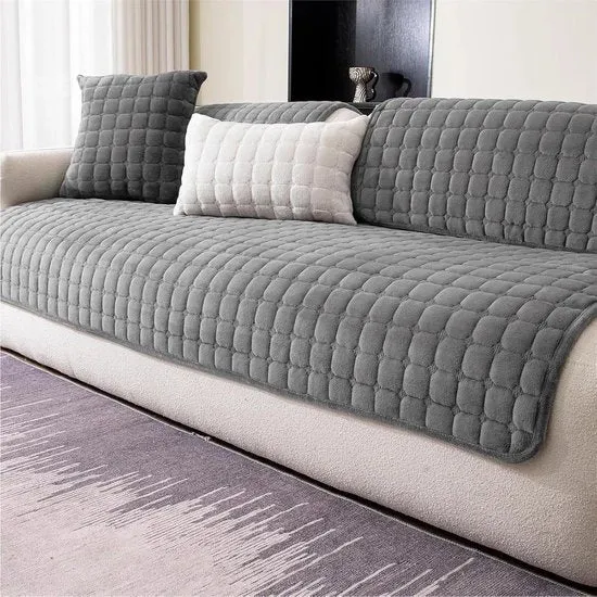 Banco in flanella - adatto a bancone angolari - grigio - 110 x 180 cm