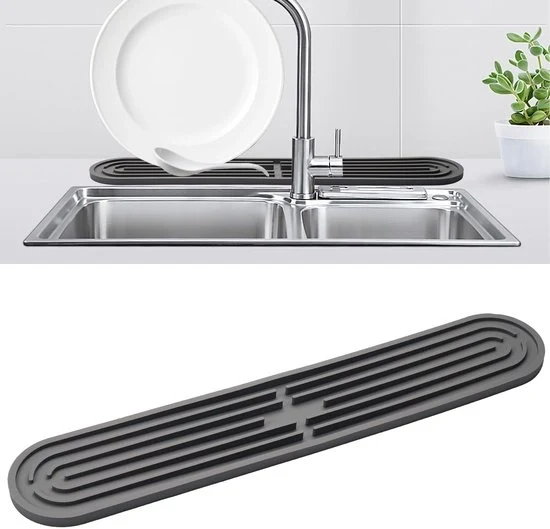 Afdruipmat in silicone - spazia occupa poco - resistente al calore - 1 pezzo