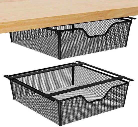 Set di Supporti di Deposito per Plank - Risparmio di Spazio - Set da 2 - Nero