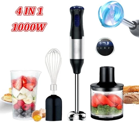 Mixatore a Mano 4 in 1 - 1000W - Rvs