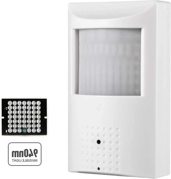 Camera IP con PIR 3MP con Audio - Visione Notturna IR Invisibile - Detezione di Movimento - Lente a Foro di 37mm - Camera di Sicurezza Indoor CCTV (IPIR-P-A-FHW)