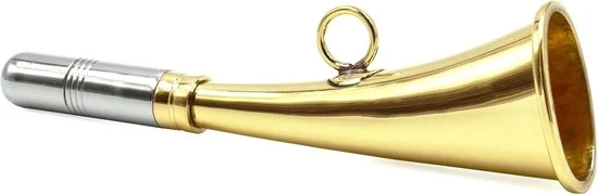 Cornetto da Barca in Ottone Laccato - 16cm - Giallo Oro