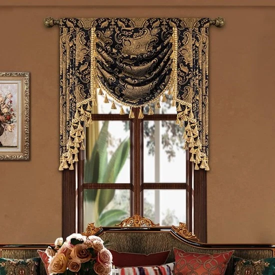 Gordiglio Volante con Spilli - Nero - 100 cm - Tela Jacquard