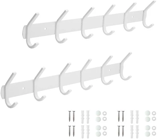Viti per Abbigliamento - Acciaio Inossidabile - 2 Pezzi - Bianco - 42 cm