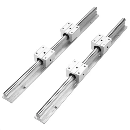 SBR12-400 mm 12mm Lagers Lineari (2 pezzi) per Accessori DIY CNC Router con guida rail a scorrimento lineare + SBR12UU Blocco di movimento lineare (4 pezzi)