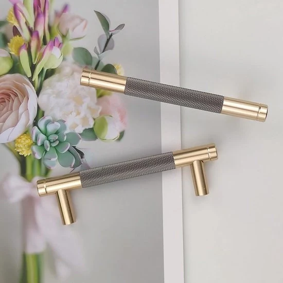 Maniglia in alluminio elegante - design moderno - 1 pezzo - color oro - alluminio