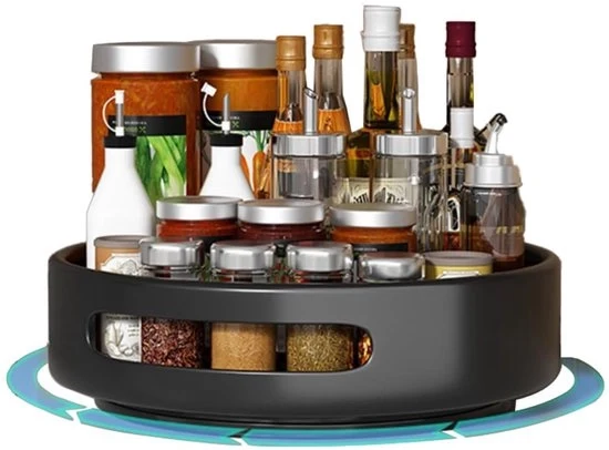 Organizzatore per piatti - Per cucina e armadi - Ø 31 cm - Acciaio inossidabile - Nero