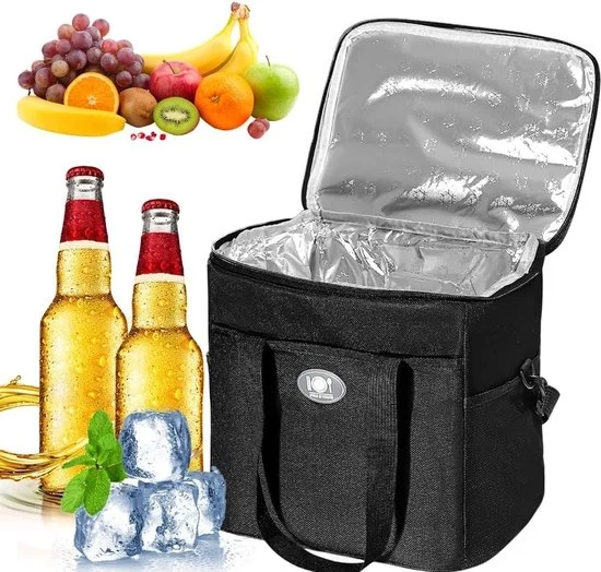 Termos portatile opnascosto - Tas di trasporto termico per picnic e lavoro - Nero