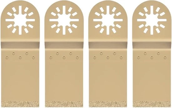 Oscillante lama di sega diamantata multitool - 4 pezzi di lama metallica per rapido cambio - rimozione di malta legno metallo materiale duro lame oscillanti