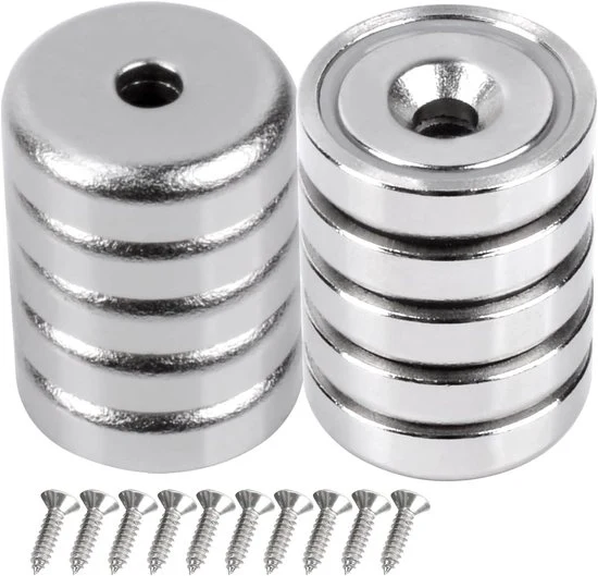 Magnetodi Neodymium con Foro - Extra Potente - 10 pezzi
