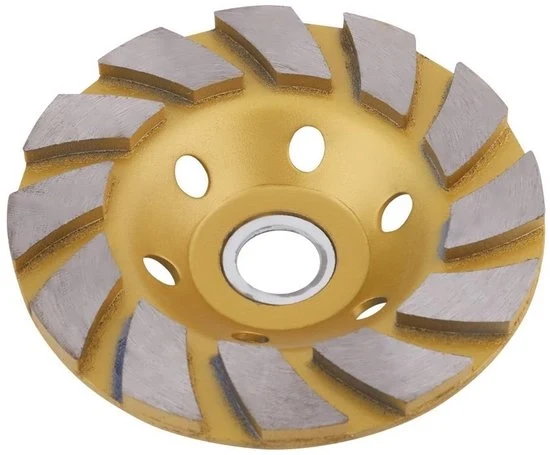 Sfregiatrice per marmo 10 cm 6 fori segmento diamantato disco dorato conica per marmo calcestruzzo pietra ceramica