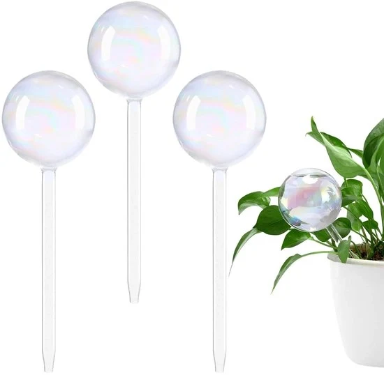 Palline Autoirriganti per Piante - Set di 3 - Vetro Colorato