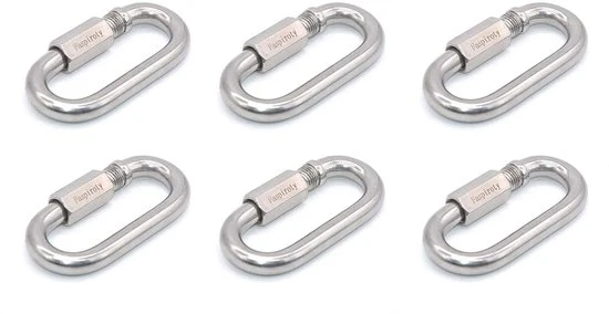 Viti M10 Clip di Blocco per Carrello - Connettore a Catena 6 Pezzi - Regolabile e Resistente