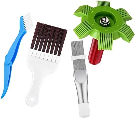 Set di pulizia per asciugatrice e climatizzatore - Set di 4 spazzole - Adatto per una pulizia efficace