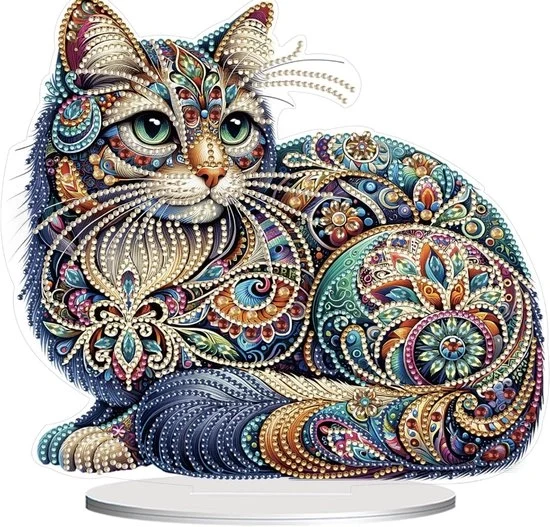 Decorazione da tavolo con diamanti 5D - Kit di pittura con diamanti per adulti - Ornamento da parete artistico per regalo