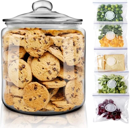 Contenitore di Cibo - Grande Capacità - 5,8L - 20 x 20 x 29,5 - Ercolino - Grande Apertura