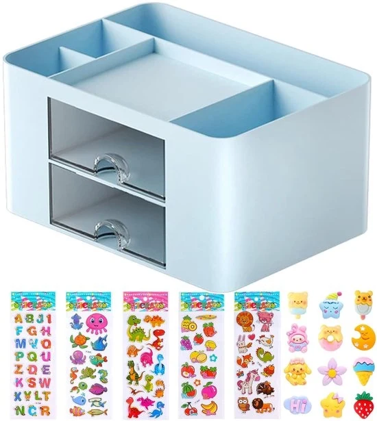 Organizzatore per ufficio - Multifunzionale - 5 cassette - Disponibile in diverse colori