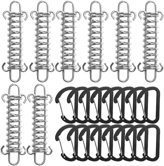 Set di stendardi solari e accessori - adatto per tenda da campeggio - 10 pezzi - nero