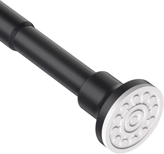 Maniglia per doccia regolabile - nero opaco - senza fori - 74-255 cm