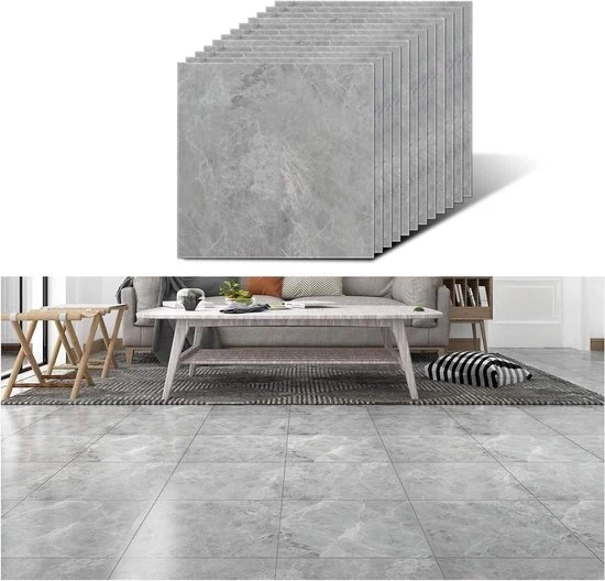 Tegole in vinile grigio - Stickere per pavimento autoadesivi per cucina e bagno