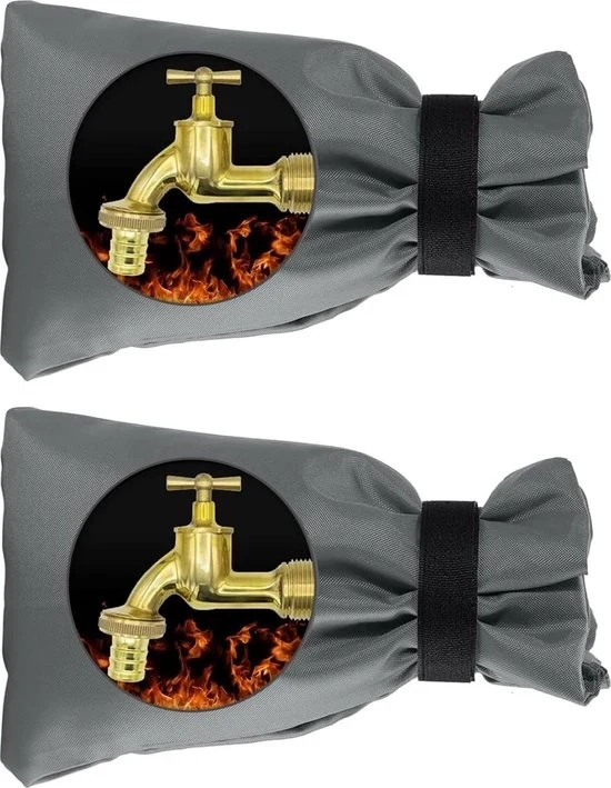 Coperture di protezione termiche per rubinetti esterni - 2 pezzi - protezione invernale protezione dal gelo rubinetti - riutilizzabile - grigio Rubinetti esterni