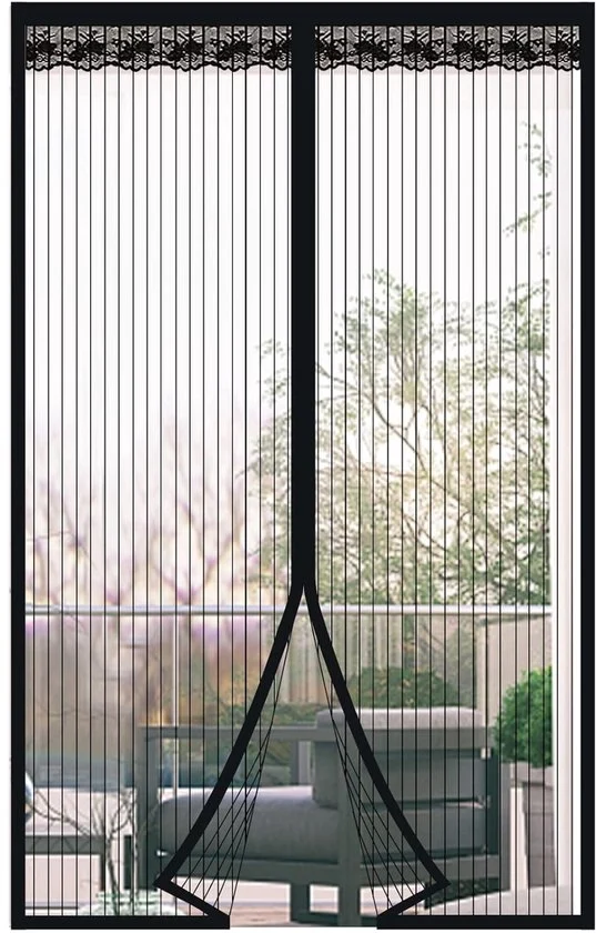 Porta schermo insetti magnetica - 120 x 220 cm - Nero