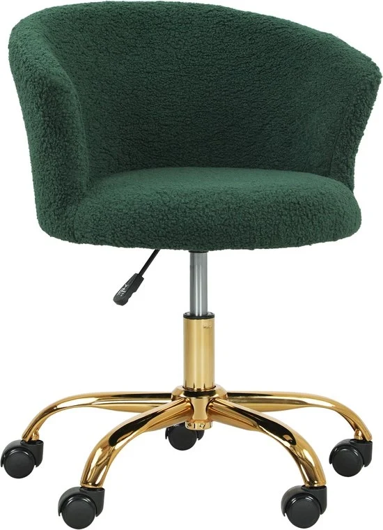Sedia da Ufficio - Ergonomica - Regolabile - Rivestita - Acciaio a Colorazione Oro