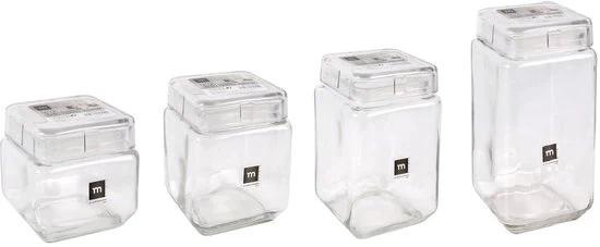 Contenitore di Stoccaggio in Vetro - 800 ml - Design Moderno