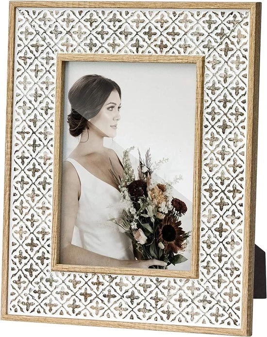 Fotolijst bianca 7x5 cm - stile bohemien marocchino - shabby chic - ebe