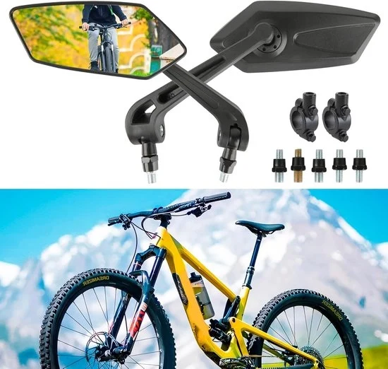 Specchio retrovisore per bicicletta - Regolabile e Rotativo - per Bicicletta e Scooter