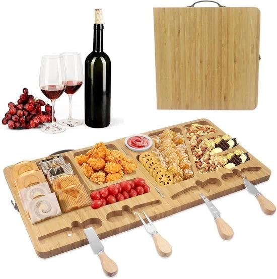 Placca di formaggio con set di formaggi a forma di stella - Ideale per Natale e inaugurazioni - Legno