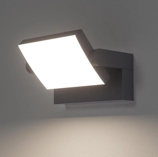 Lampada da Parete LED a 24 W - Impermeabile - Rotativa - Nero Carbone - IP65