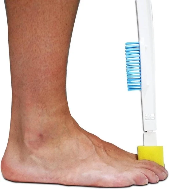 Set di spazzole per il pediluvio con lunghe setole - spazzola per le dita - spugna - per anziani - spazzola per il pediluvio - accessori di ricambio Spazzola per il pediluvio telescopica