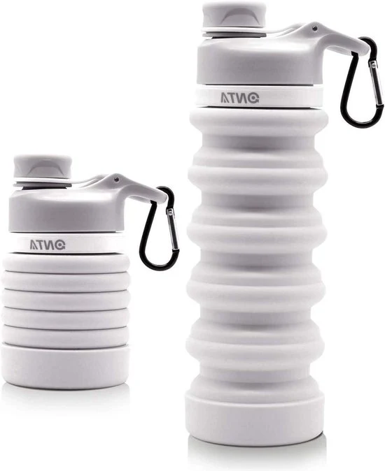 Flessa portatile BPA libera - 20 oz - grigio - silicone