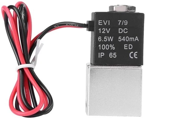 Valvola magnetica elettrica 12V DC - Pneumatica - In alluminio - Bidirezionale - Adatta per aria e acqua - Chiusura normale