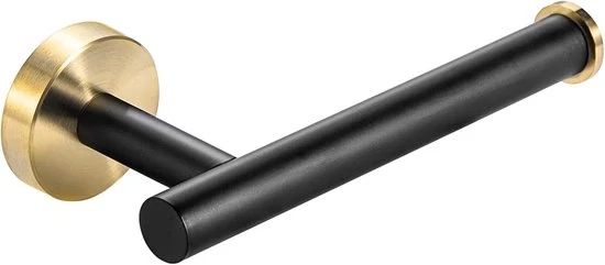 Houder di carta igienica fissata a parete - tissuedispenser in acciaio inossidabile SUS 304 - contenitore per la carta igienica per la cucina e la doccia - nero oro