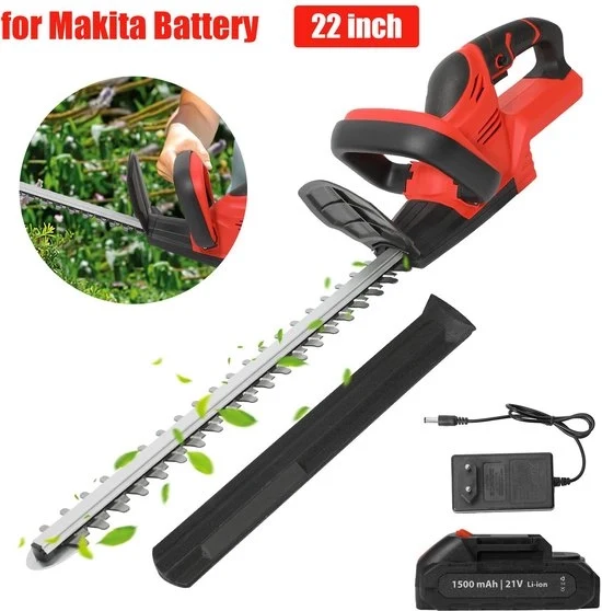 Heggenschaar elettrica - 21V - 3.0Ah Batteria - Lame a doppia lavorazione - Capacità di taglio 3/5 pollici