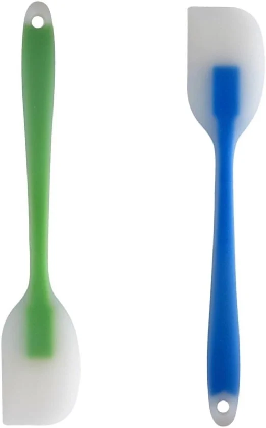 Spiedini di silicone - multifunzionali e resistenti al calore - 2 pezzi - verde-blu - silicone