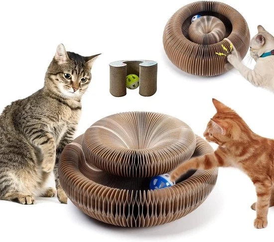 Krabbastro 2 in 1 Krabbastrello Opvougalbe Krabbamappa con suono Duratutto e riciclabile Krabbamezzo per gatti