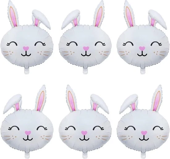 Set di 6 palloni di coniglio per decorazione di Pasqua e feste