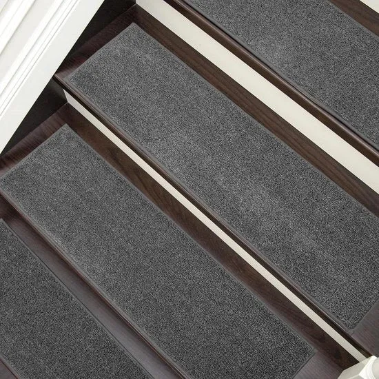 Tappeto antiscivolo per scale - 20 x 76 cm (4 pezzi) - Lavabile in lavatrice - Per sicurezza delle scale - Tappeti per cani per scale