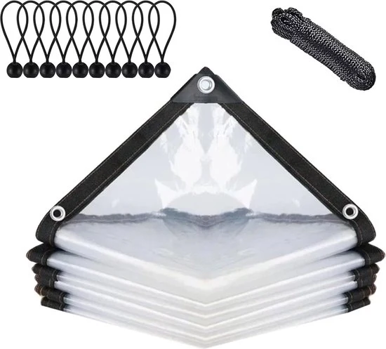 Telaio trasparente impermeabile con occhi - Copertura per mobili da giardino, 2 x 6 m