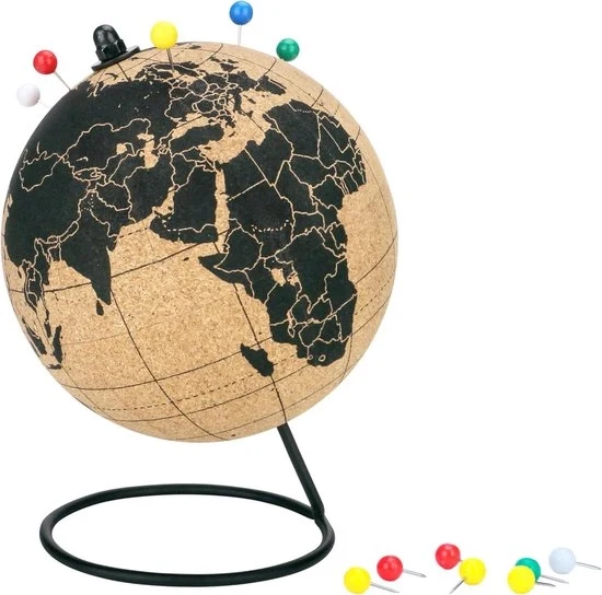 Mappa del Mondo in Cuoio Naturale - Educativo e Avventuroso - 14cm