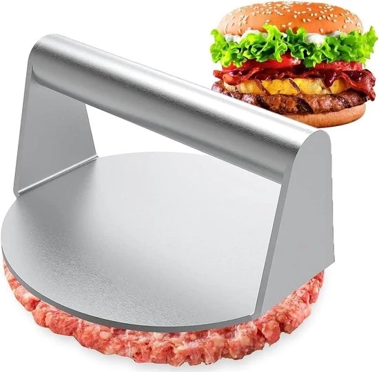 Smash Burger Press RVS 1 pezzo per Grill Flat Top - Grillatura Hamburger Steak BBQ Sandwich - Alta qualità e durata smash burger
