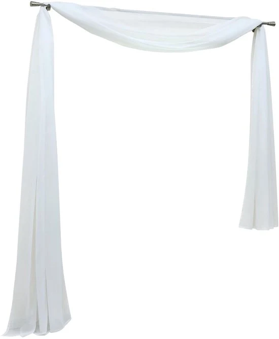 Sfondi decorativi in voile per arco libero - bianco - 140x400cm