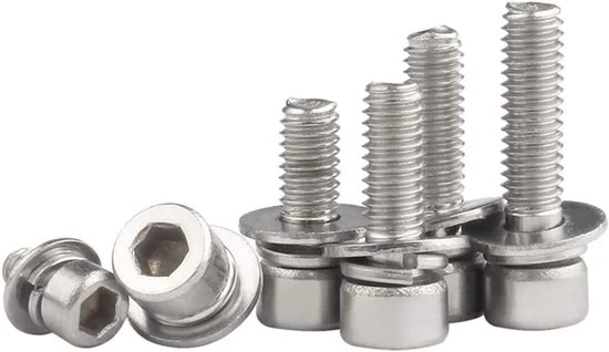 Set di Viti a 5 Ghiaccio in Acciaio Inossidabile con Coppia a Vite e Veer con M3*6 * 7 50 pezzi